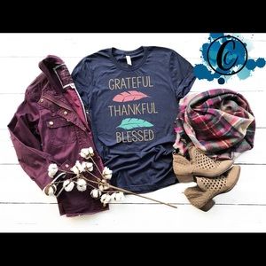 GRATEFUL THANKFUL BLESSED T SHIRT